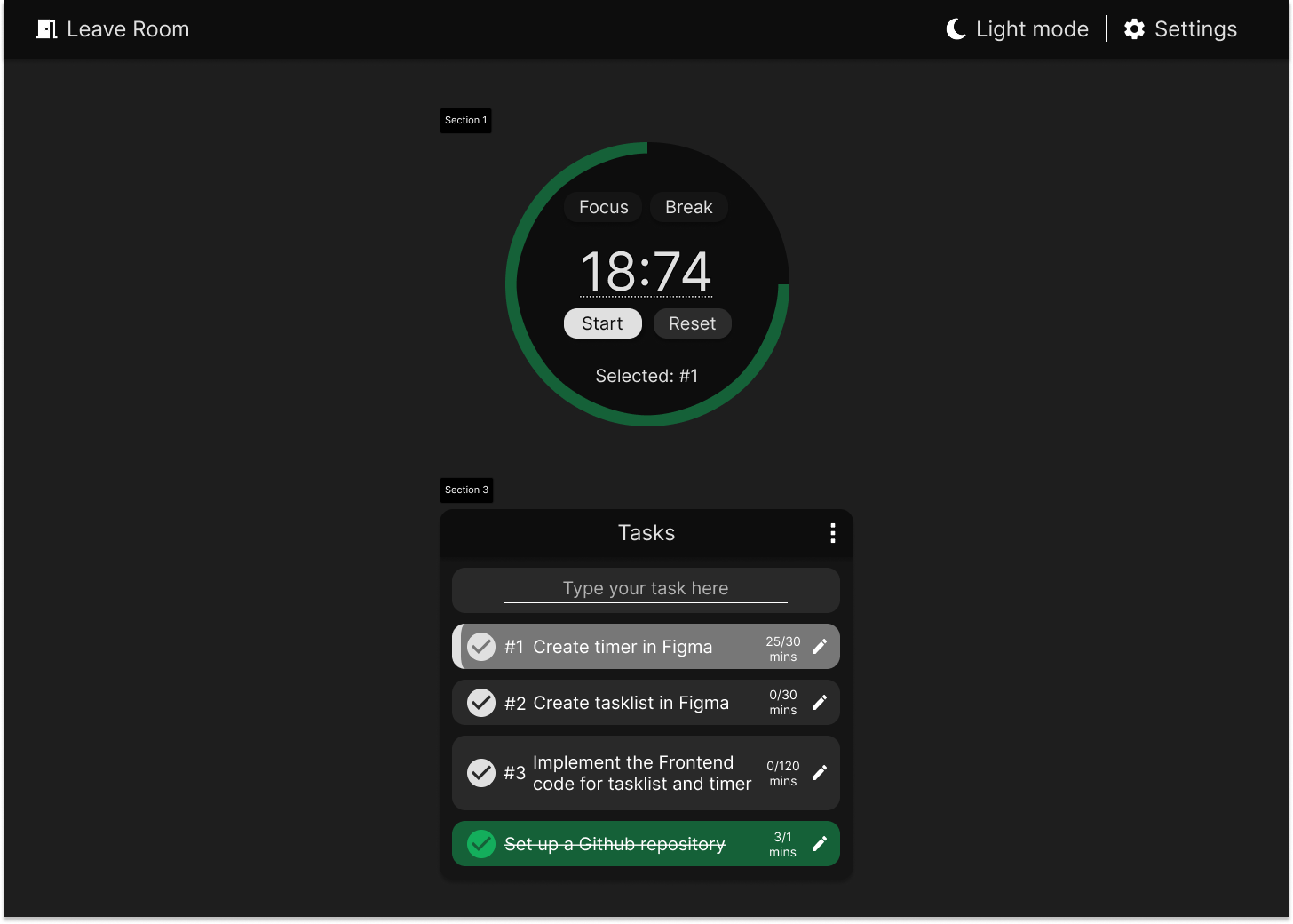 More detailed wireframe version 1