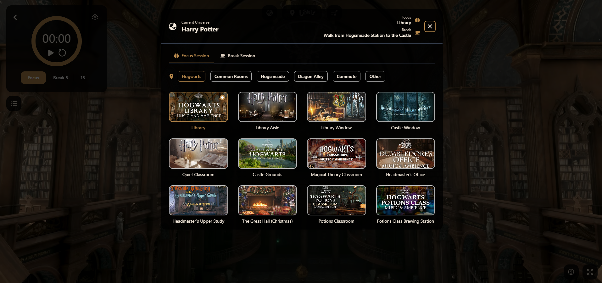 First Prototype Location Menu